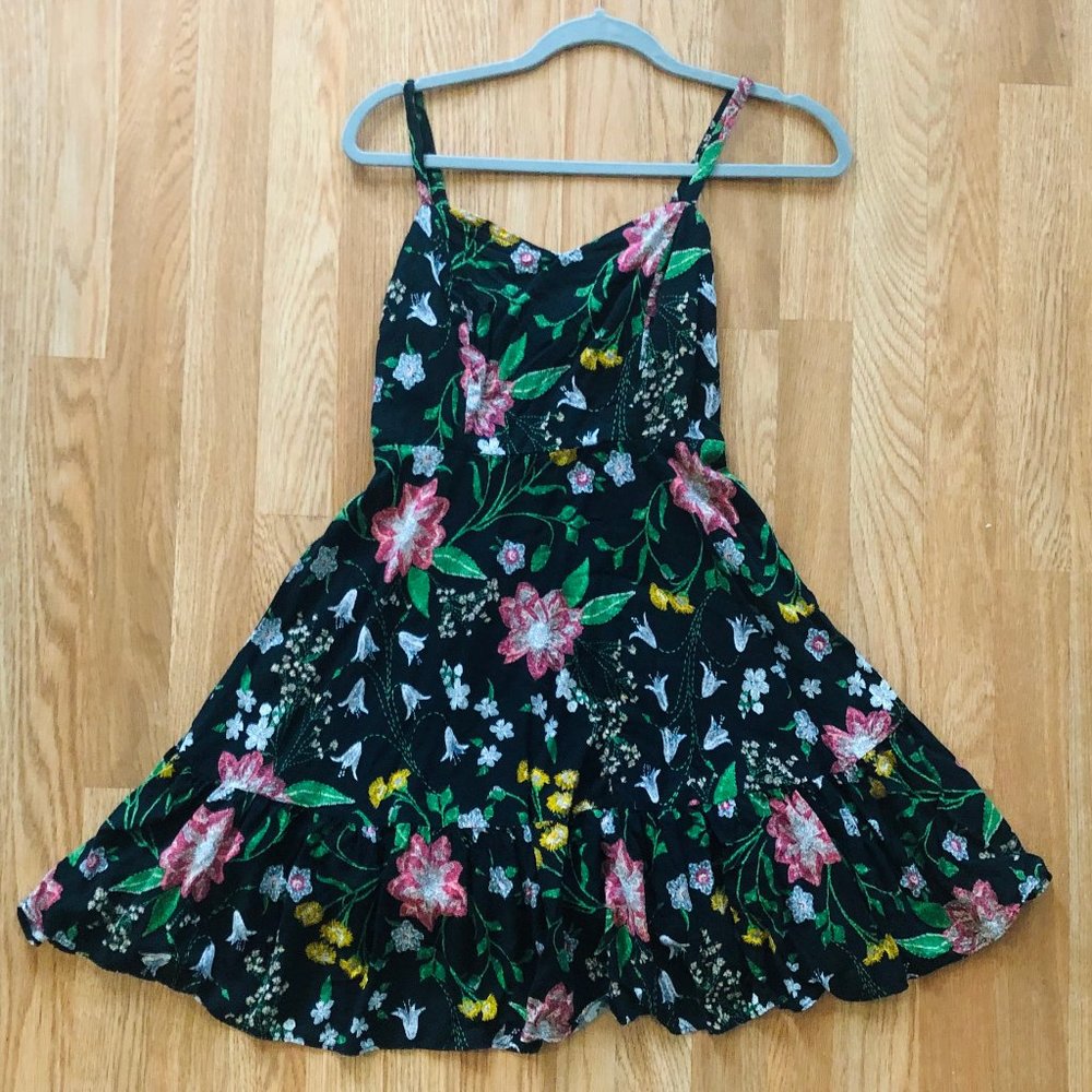 Floral Black Sundress